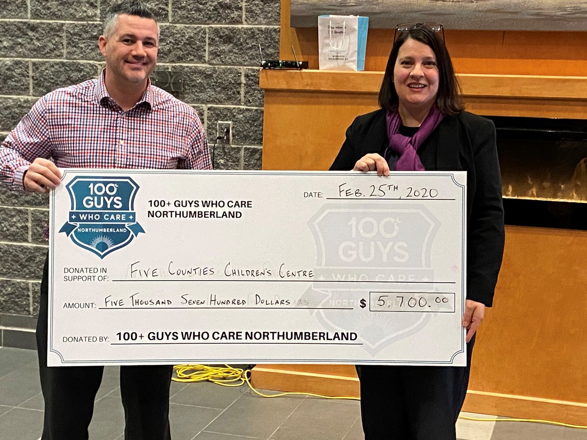 5CountiesKids's tweet photo. Thank you to the 100 Guys Who Care #Nthld group who selected us to be the recipient of their most recent gift. This generous donation will provide services & treatment to many children living in the Northumberland area. #BuildingAbilitiesforLife
https://t.co/pK9Mu07VDK https://t.co/6VtZnqbhZh