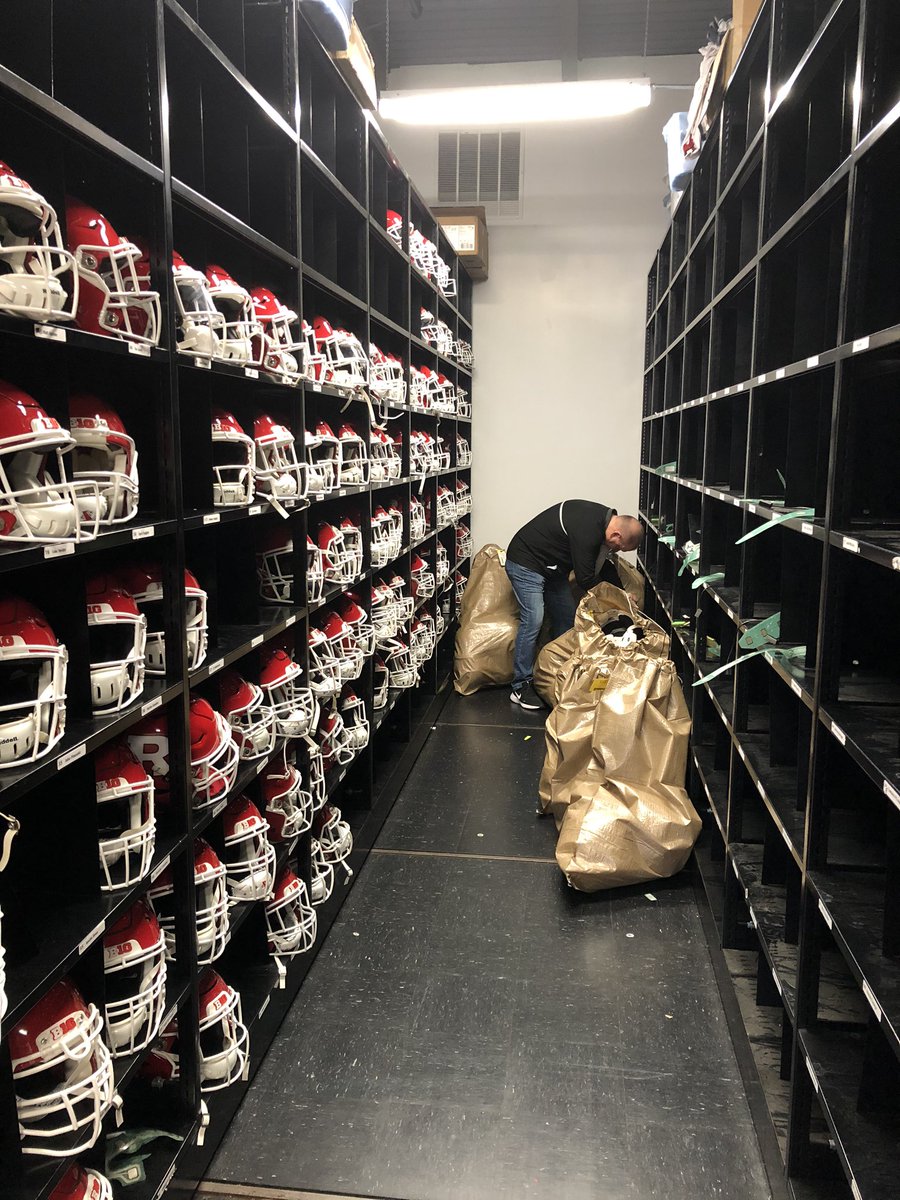 Lots of helmets sent off to reconditioning today!