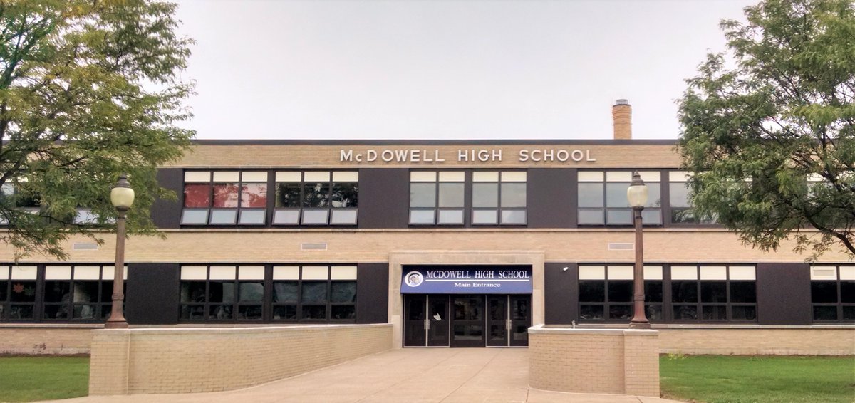 ModernIndErie's tweet photo. No better way to start the day.. at McDowell High School with students and faculty for Career Awareness Day! We had a blast meeting students and speaking about careers in manufacturing: cnc machining, engineering, heat treating/pyrometry and many more! #ModernInd #MadeInAmerica https://t.co/HaLM5w8nV4