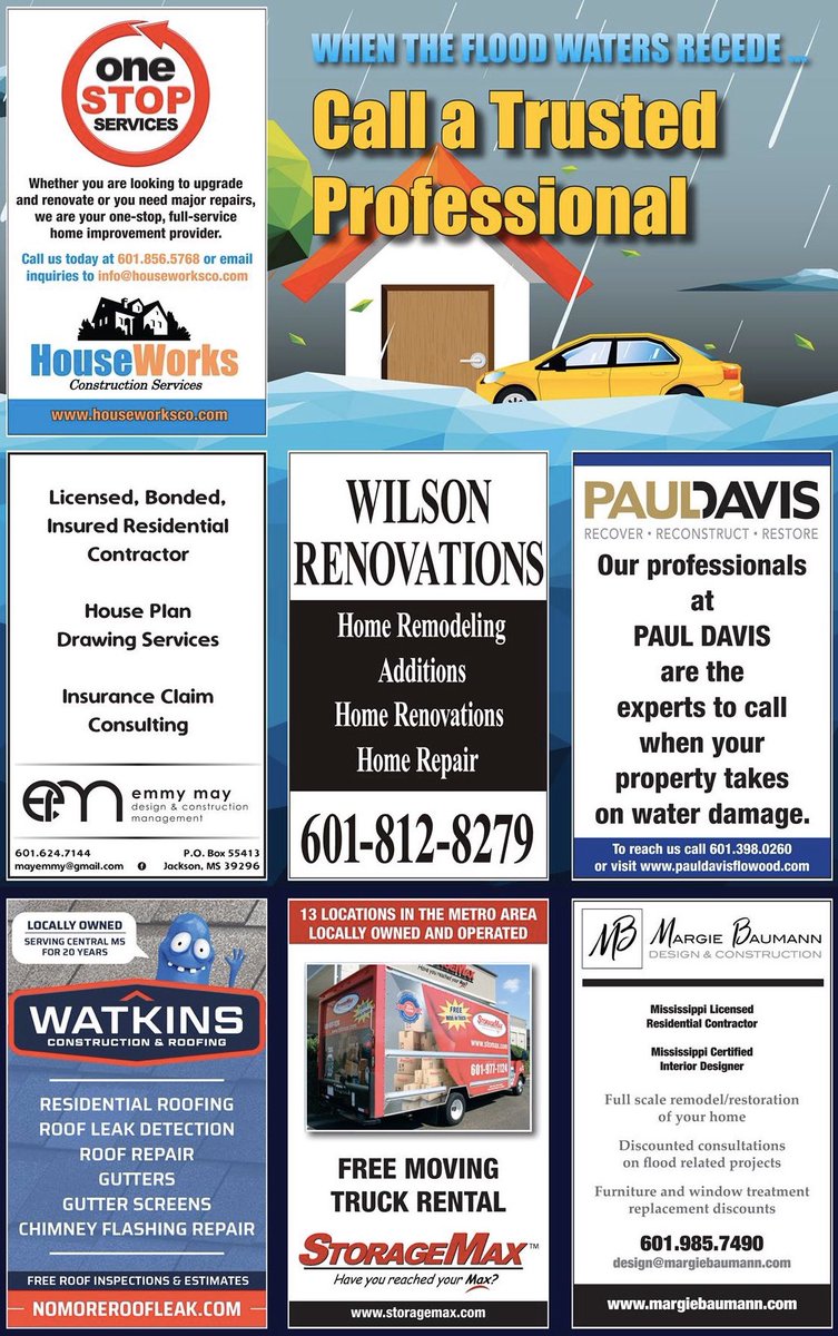 NorthsideSun's tweet photo. If you're dealing with repairing your home due to the recent flood, be sure to work with trusted, local professionals. #FloodCleanUp #EmmyMay #WilsonRenovations #PaulDavis #WatkinsConstructionandRoofing #StorageMax #MargieBaumann #HouseWorks https://t.co/wN1EGFbmQw