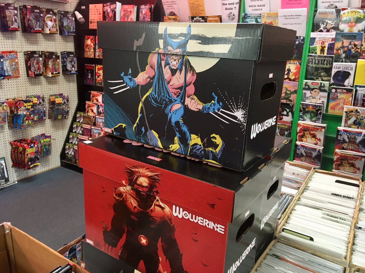 greatescapebg's tweet image. Got a lot of great stuff to show today. A little something for everyone. Like these #wolverine #comicboxes for starters. #comicbooks #forsale @greatescapebg