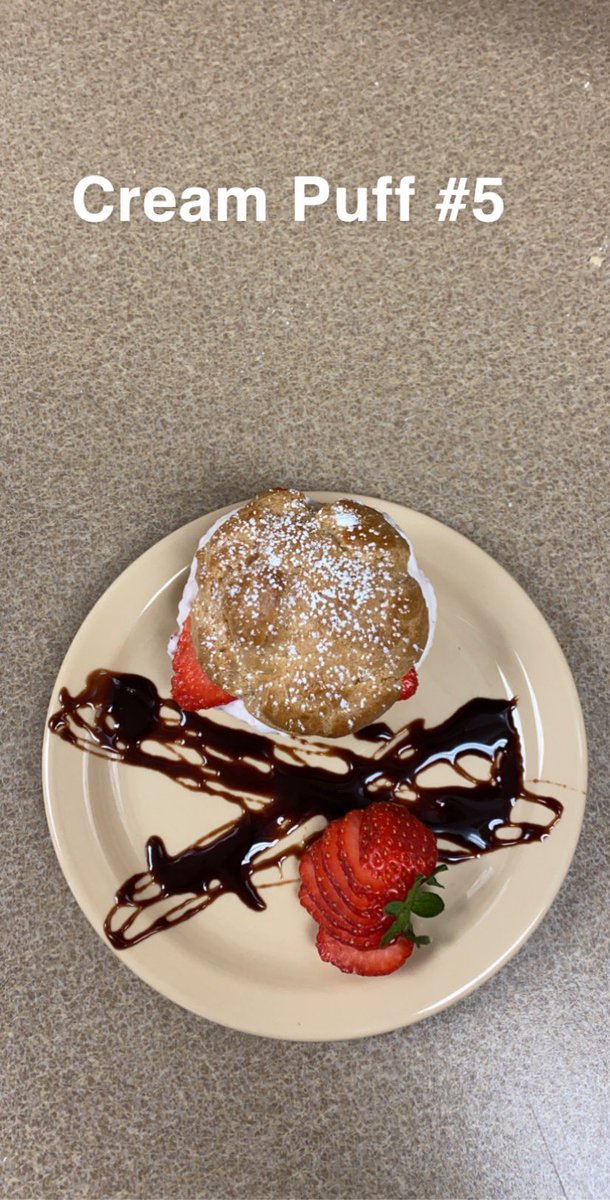 JWPFACS's tweet photo. 2 of 2 ...Help the JWP Baking 101 class in choosing the best plated cream puff. Either comment the number or like the picture. Thank you for helping!#JWP https://t.co/btOdzvETfw