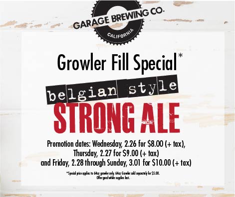 garagebrewco's tweet photo. Get yer growlers and come on down to fill 'em up with our tasty Belgian Style Strong Ale. πΊπ€©βπΊ #garagebrewingco #garagebrewco #belgianstylestrongale #growler #craftbeer #brewpub #brewery #craftbrewery #temecula #visittemecula #drinklocal #drinkcraftbeer #cheers https://t.co/REH1bwG68X