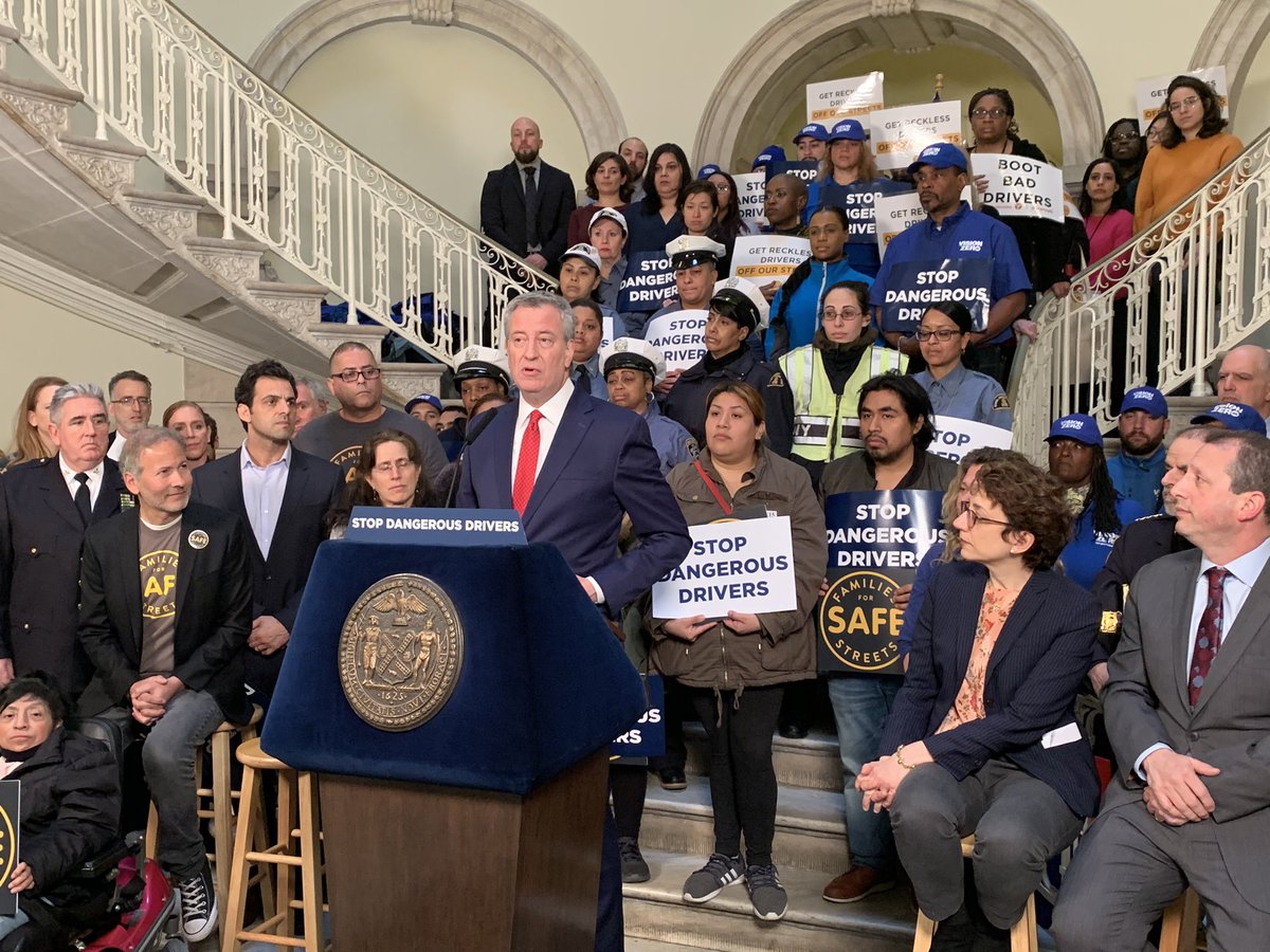 NYC_SafeStreets's tweet photo. “If you’re a driver and you put your fellow New Yorkers in danger, we’re getting you the hell off the road.” #BootBadDrivers https://t.co/wkE2RWLG4T