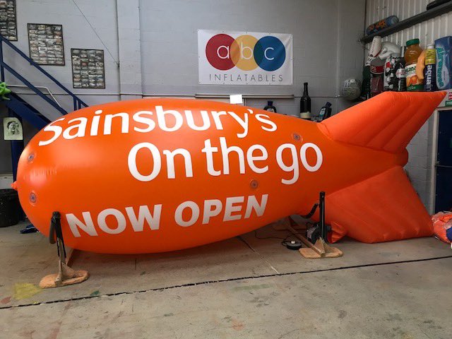 ABCInflatables1's tweet photo. In case you didn’t know we also hand paint here at our base, here’s the latest one for @sainsburys 🎨 
#abcinflatables #inflatables #sainsburys #advertisement https://t.co/SgPZsxqLYJ