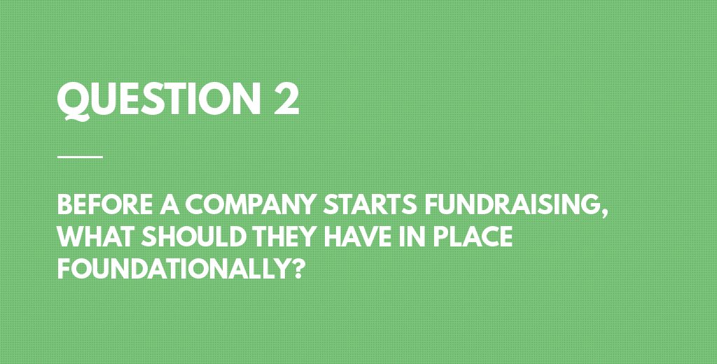 LSPARKGlobal's tweet photo. Q2. Before a company starts fundraising, what should they have in place foundationally? #SaasChats https://t.co/XfgBdC6xjs