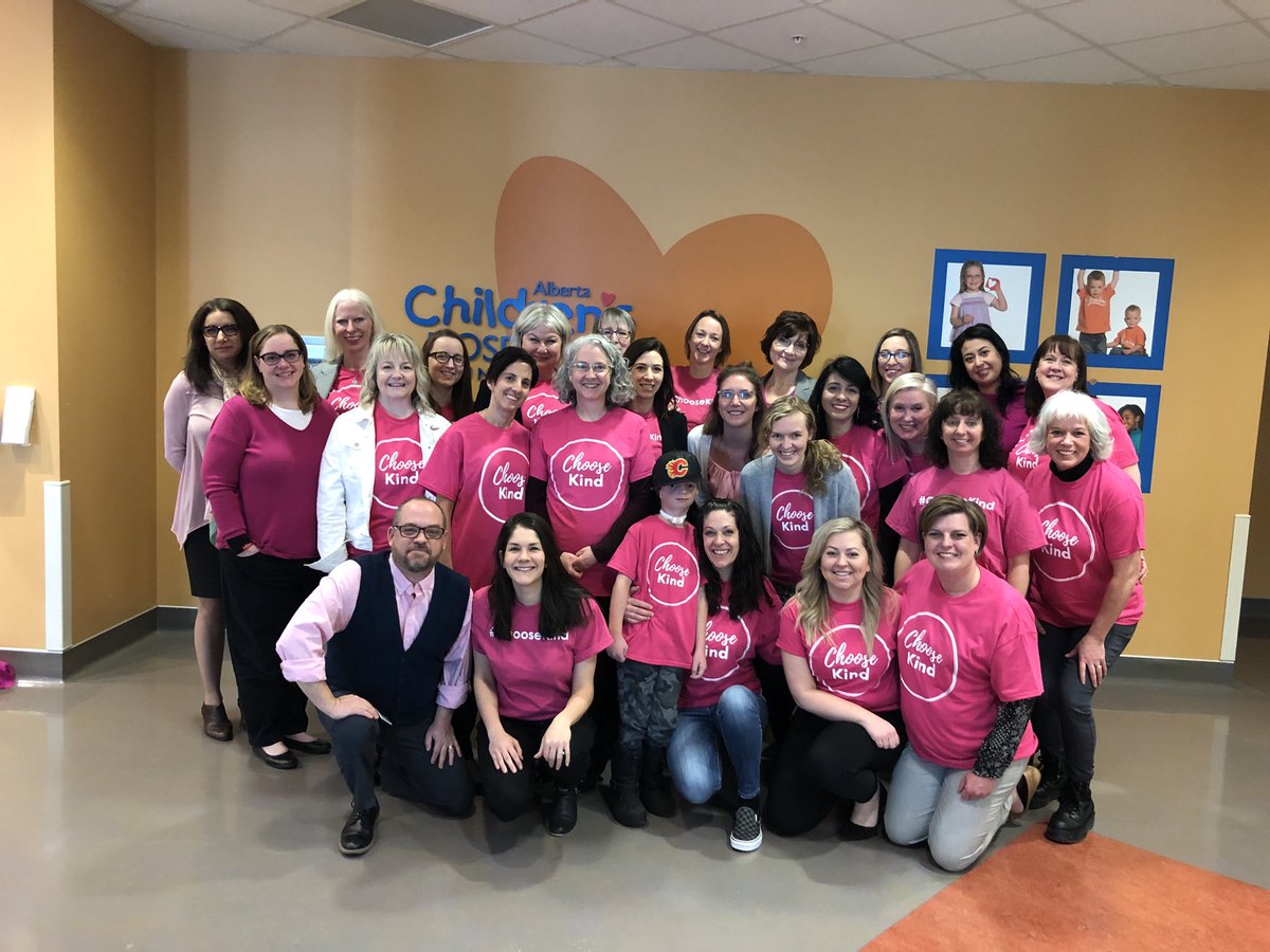 Compassion and kindness go a long way, and today is a perfect reminder how important it is to #ChooseKind. From all of us here at <a href="/AchfKids/">Alberta Children's Hospital Foundation</a>, happy #PinkShirtDay, Canada! <a href="/pinkshirtday/">Pink Shirt Day</a> #stopbullying