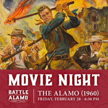 Get the rare opportunity to watch The Alamo at <a href="/OfficialAlamo/">The Alamo</a>! In honor of the film’s 60th anniversary, they will be showing The Alamo (1960), starring John Wayne on February 28th. This event is FREE and open to the public! bit.ly/2vbV4lk