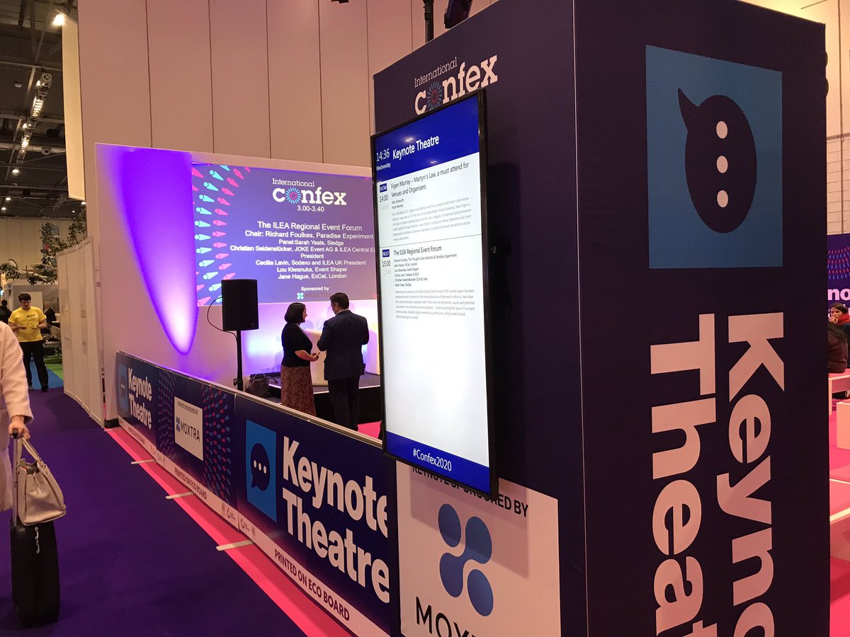 Great to work with Mash Media at Confex 2020 this week - check out our branding on the Keynote Theatre #Confex2020 #mashmedia #eventprofs @insitegraphics