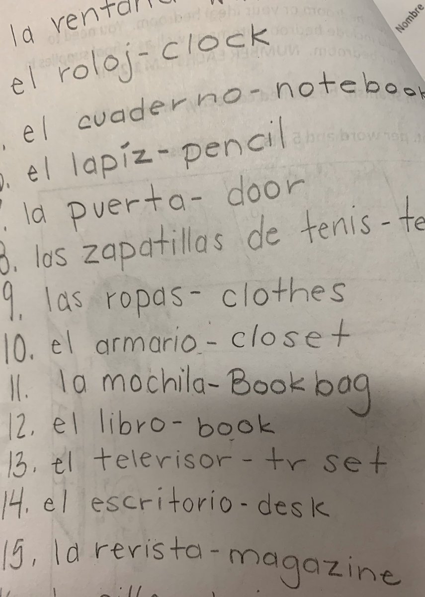 Today, students drew a sketch of their bedroom, labeling 20 vocabulary words regarding school and room supplies! It’s always great to see their creativity in the classroom! #lycoedu  #studentteaching #ProudPAEducator