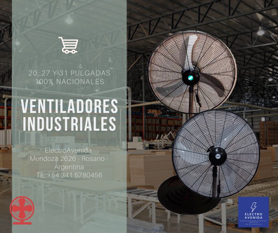 electro_avenida's tweet photo. 💨🌞🔥 Aprovechá nuestras Super Ofertas en Ventiladores Industriales!
Consultanos por precios mayoristas en nuestra web https://t.co/mVq19qLoUR
#ventiladores #ventiladoresdepie #ventiladoresdepared #ventiladoresindustriales #ventiladoresdefabrica #rosario #siempreconectados https://t.co/L31TRnFGbx