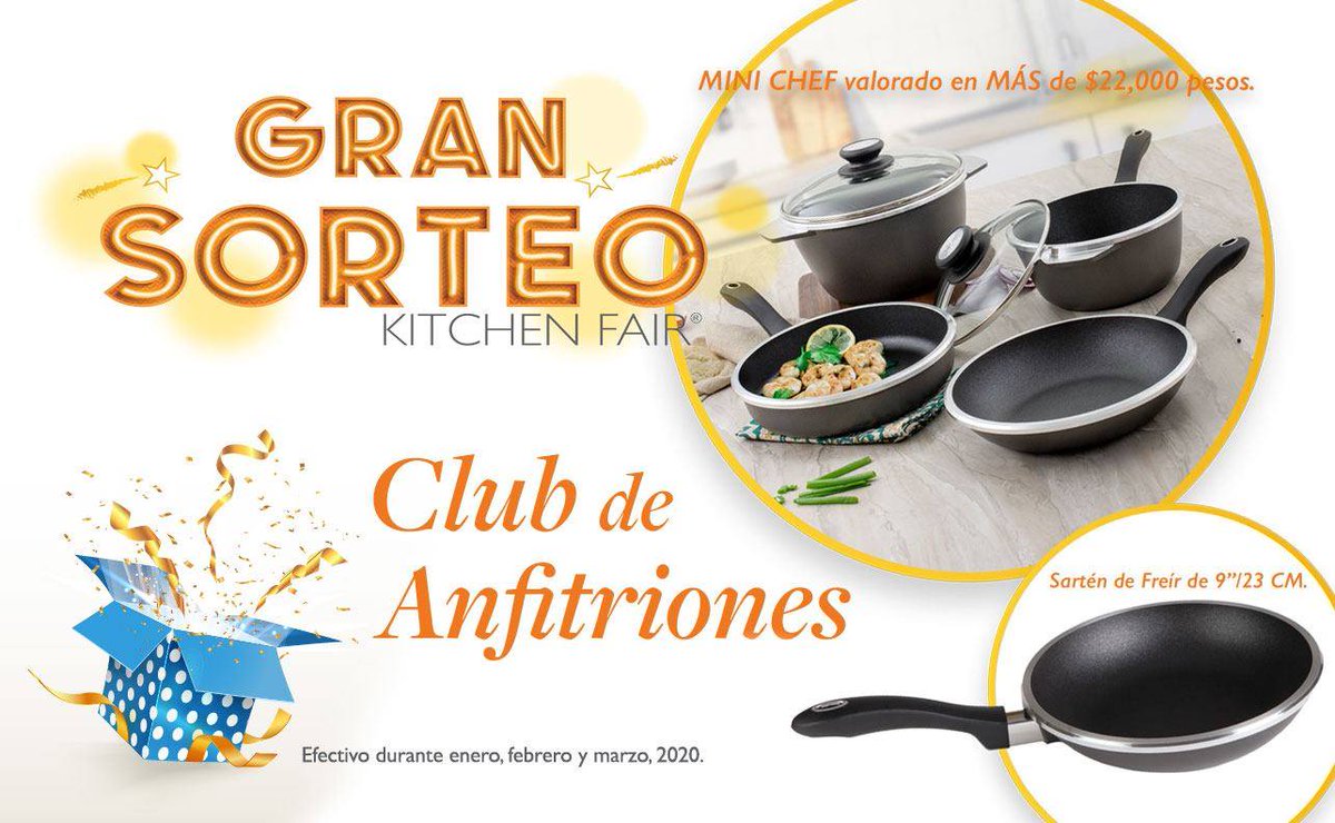 KitchenFairCorp's tweet photo. ¿Quieres ganarte un Juego Mini Chef GRATIS?
👨Únete al Club de Anfitriones Kitchen Fair HOY gana ¡ES SÚPER FÁCIL! 🎁 Llama a tu Distribuidor@ #KitchenFair
🎉🎁🧡Más información aquí 👉 https://t.co/vQhIXUBYco https://t.co/k2SBZsPXGs
