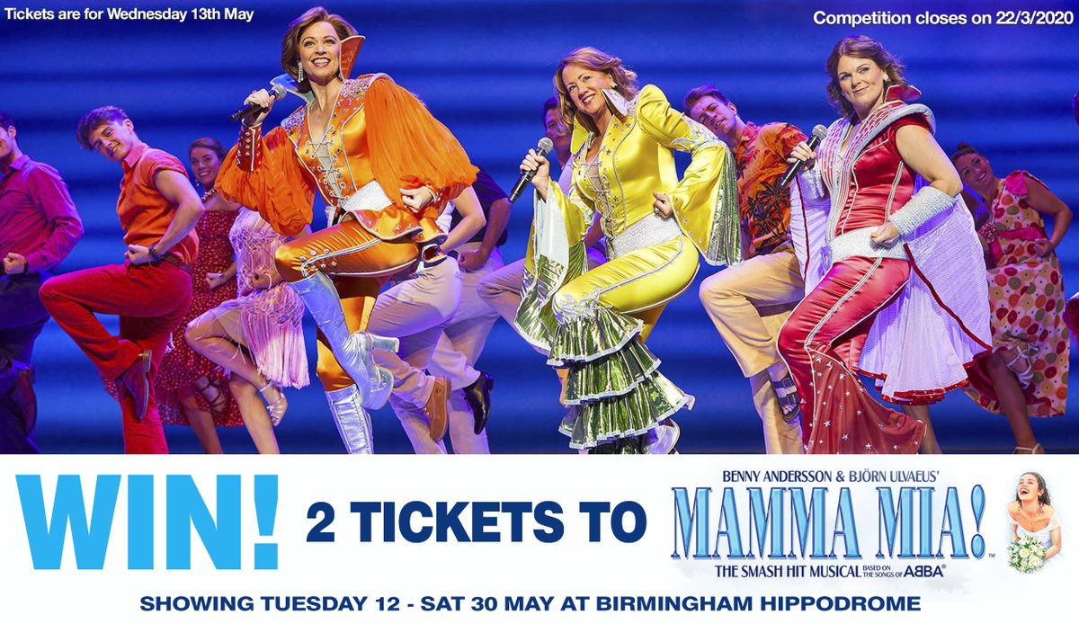 Birmingham What's On (@whatsonbrum) on Twitter photo #WIN!
2 tickets to <a href="/MammaMiaMusical/">MAMMA MIA!</a> which shows at <a href="/brumhippodrome/">Birmingham Hippodrome</a> from 12-30 May.
FOLLOW + RT before 22/3 to enter! #WIN!
2 tickets to <a href="/MammaMiaMusical/">MAMMA MIA!</a> which shows at <a href="/brumhippodrome/">Birmingham Hippodrome</a> from 12-30 May.
FOLLOW + RT before 22/3 to enter!