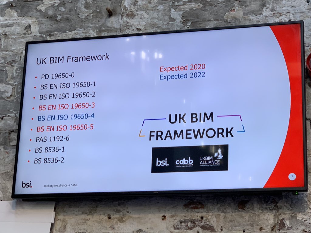Fantastic overview of UK BIM Framework and ISO standards from <a href="/DRossiter87/">Dan Rossiter FCIAT</a> <a href="/BSI_UK/">BSI UK</a> including Dan’s Top 5 Bonus Standards! #BSL2020