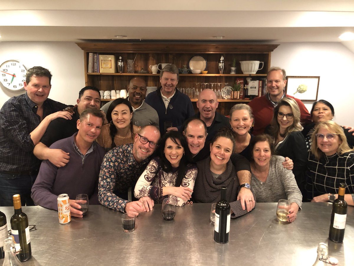 Inflight Base leaders in town for #connections2020 enjoyed a night out @TheSocialTable making a delicious meal. Wonderful night with the BEST team! @weareunited #beingunited @DeanWhitt44