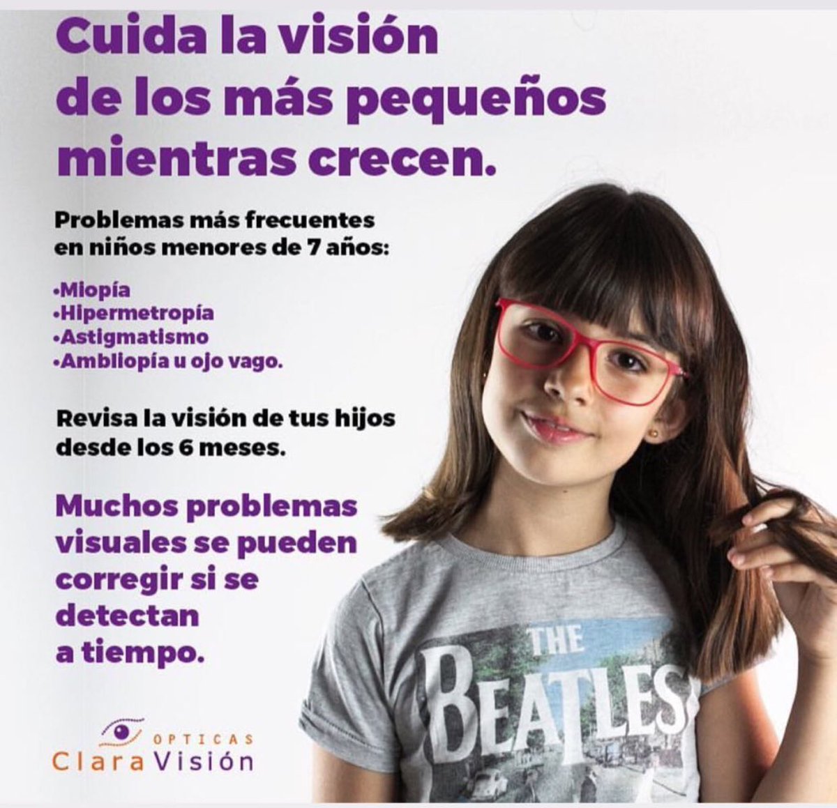 ClaraVisionCan's tweet photo. Hay problemas visuales que si se detectan a tiempo pueden ser reversibles. Te esperamos en ClaraVisión para cuidar la visión de los más pequeños para toda su vida, no solo para un momento puntual. https://t.co/2wFEfkz9Ms