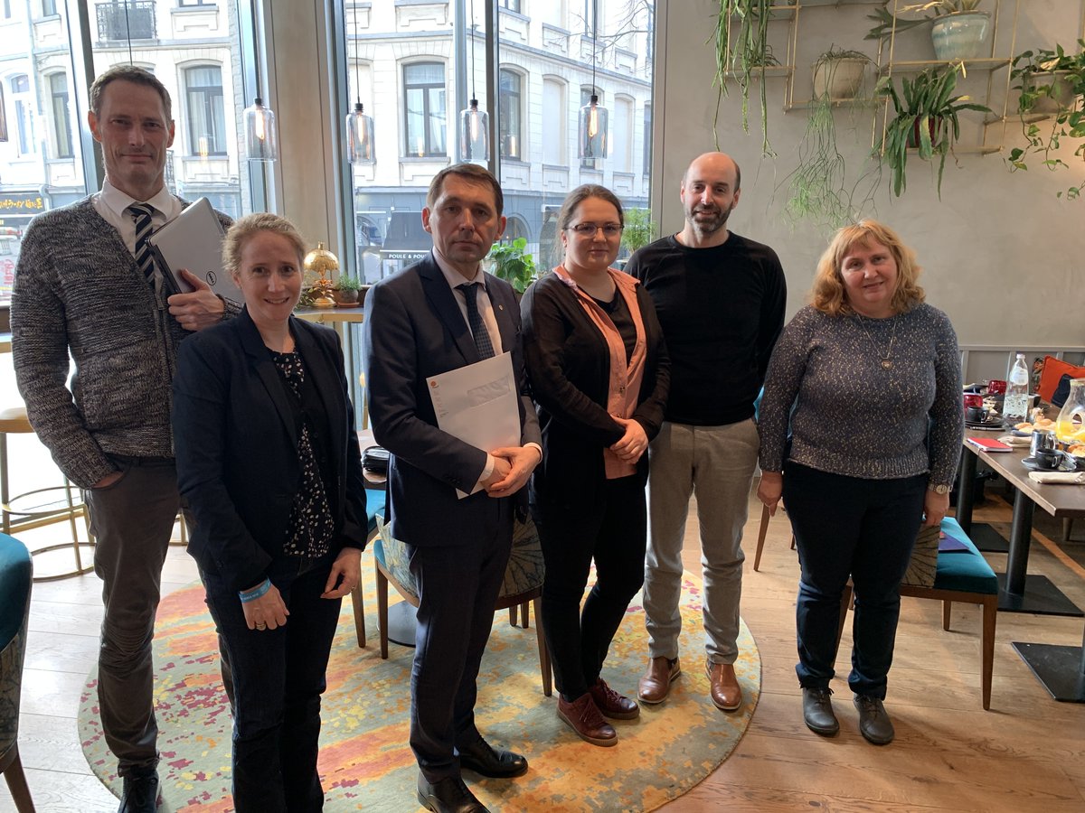 ituc's tweet photo. ITUC, @etuc_ces &amp; Belgian #unions met with the Ambassador of #Ukraine🇺🇦 to #Belgium &amp; #EU to call for withdrawal of the anti-worker labour bills. 

They violate core Int. Labour Standards, the European Social Charter &amp; the EU-Ukraine Association Agreement. #HandsOffUkraineUnions https://t.co/23A2AY5dA6
