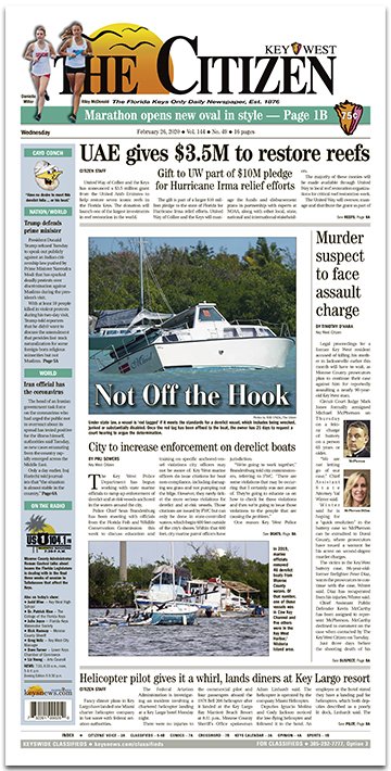 KeyWestCitizen's tweet image. KEY WEST CITIZEN - The Florida Keys' Only Daily Newspaper
Get The Citizen for February 26th, 2020 by going to our new site @ keysnews.com/daily-editions/ and logging into your subscription or by selecting the 'BUY DAY PASS' option for single copy purchases.