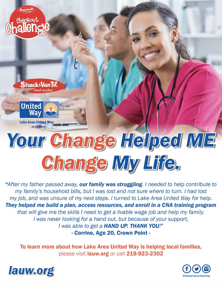 lauw_liveunited's tweet photo. Visit any Strack & Van Til in Lake County March 2nd-8th and ask to round up your bill for Lake Area United Way! Give your change to be part of the change. When families thrive, communities thrive!
#LiveUnited #CheckoutChallenge #NonProfit #LakeCounty https://t.co/x1BMMYoZbP