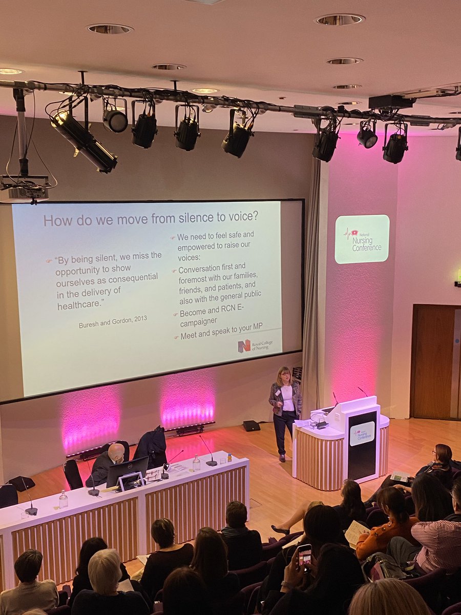 ConfNursing's tweet photo. Our next keynote speaker was Stephanie Aiken from the @theRCN speaking about ensuring a sustainable nursing workforce which delivers safe and effective care #Nursing20 #Nursing https://t.co/YYp1yT03Lw
