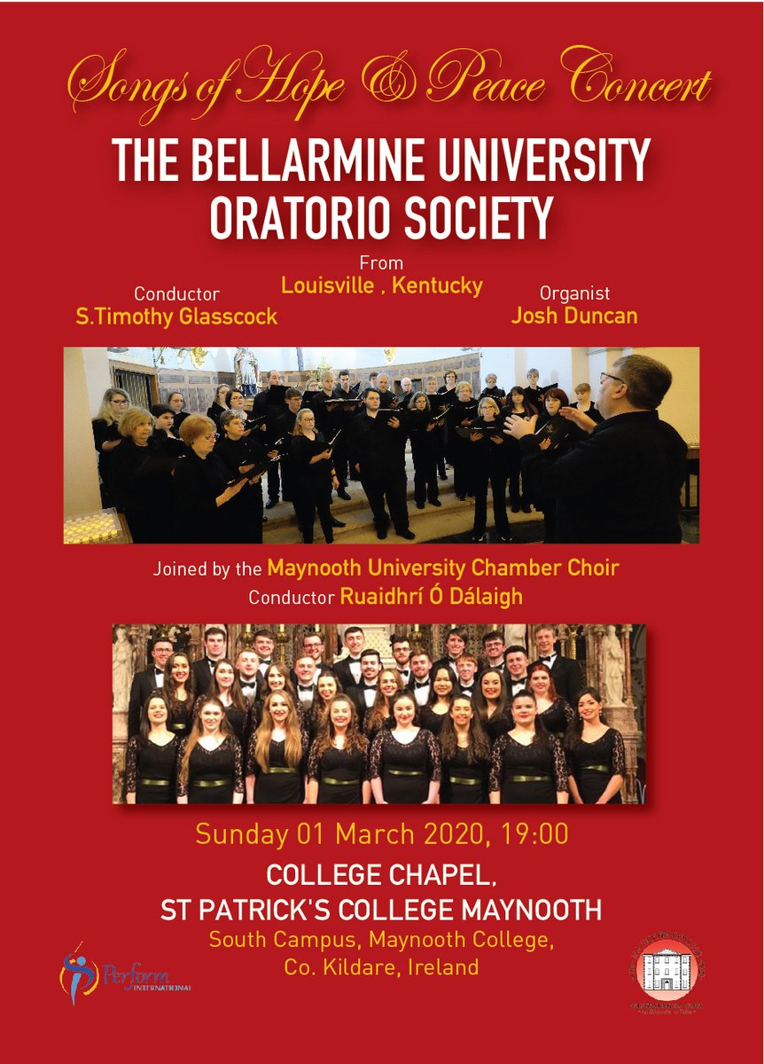 MonicaPelleT's tweet image. Don't forget Sunday 01 March!the best Choral concert of Kildare . Amazing performance in the beautiful Maynooth Chapel. Free event @MaMusicMaynooth @MaynoothUni @irishpianoman @Failte_Ireland @Sing_Ireland @RTElyricfm @GinaBiggins @BlanaidMurphy @GiorgioDameri @KildareCoCo
