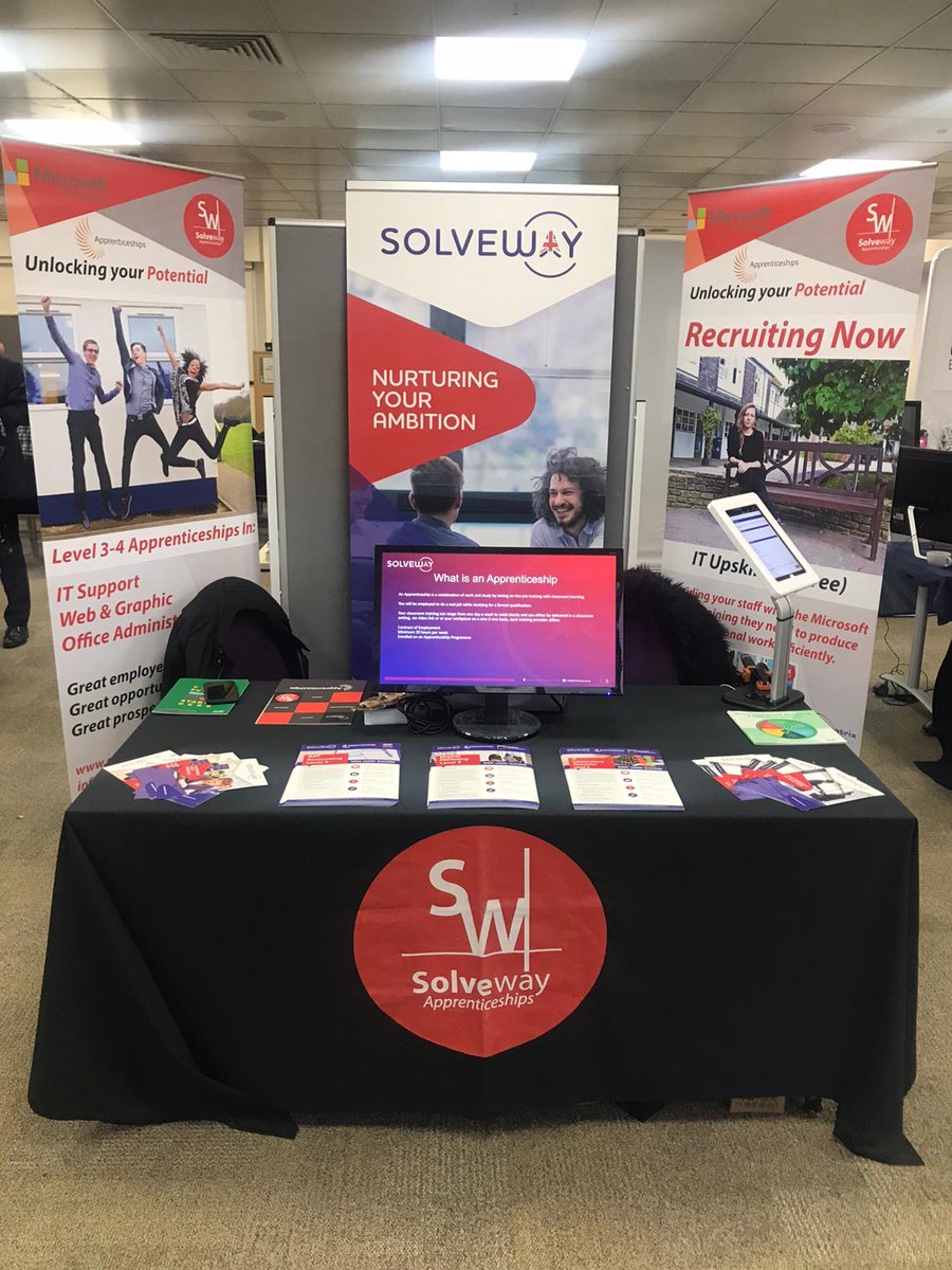 solveway's tweet photo. We are thrilled to be a part of the @HertsLearning #EdTechShowcase today. Come down and see us at our stand! #solveway #apprenticeships #Careers https://t.co/wliJ2R2WTy