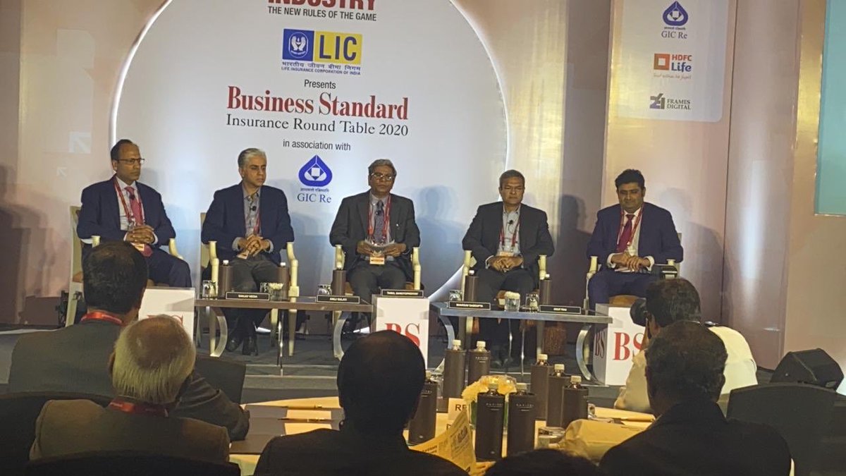 ICICILombard's tweet photo. Our esteemed panelists have gathered for the Business Standard Insurance round table 2020. #BSInsuranceRT https://t.co/3DLQzCvQQ8