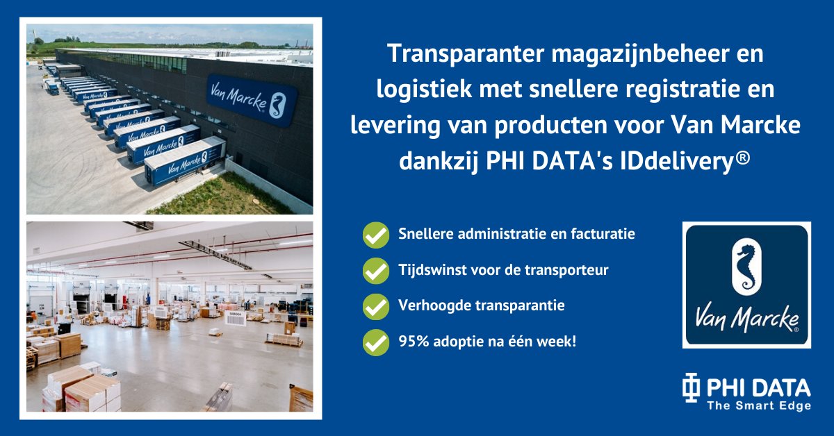 PHIDATA's tweet photo. Onze klant Van Marcke verwerkt zijn leveringen vlotter, eenvoudiger, transparanter én goedkoper dankzij IDdelivery® van PHI DATA. Meer weten over onze oplossingen voor uw bedrijf of organisatie? Contacteer specialist Kurt Nauwelaerts via kn@phidata.be. https://t.co/SRLnW8Mbdf https://t.co/N5pjjY1Sye