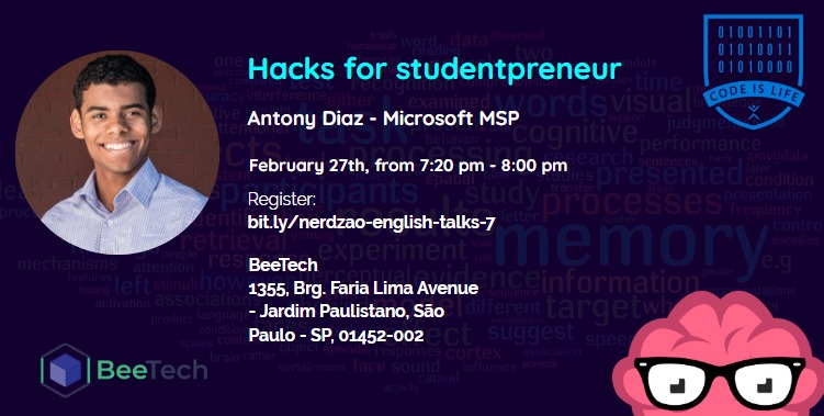 ONerdzao's tweet photo. Bora fechar o mês de fevereiro em grande estilo com o NerdZão English Talks #7 na https://t.co/uiIQpMKOrS?
Esperamos vocês amanhã, dia 27 às 19:00 na Avenida Brigadeiro Faria Lima, 1355. Não esqueça de levar seu documento com foto para acessar o prédio!
#nerdzao #englishtalks https://t.co/uyRYUm1l5X