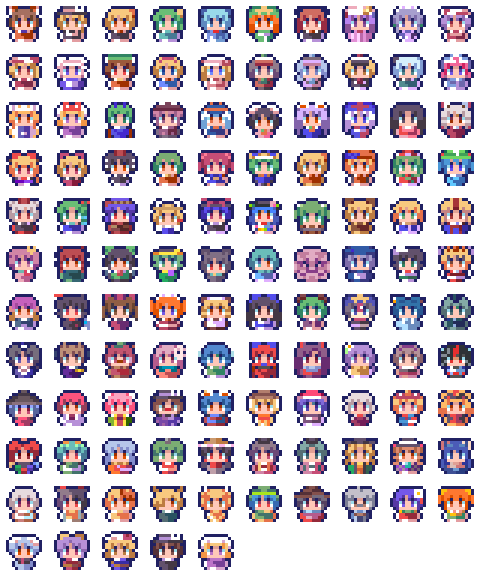 東方 12 12px で 東方百十五人 ドット絵 Pixelart 鬼雷 昇炎のイラスト