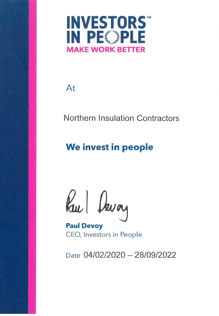 NIC_Asbestos's tweet photo. We are delighted that we have successfully renewed our Investors in People accreditation.  This further cements our culture of 'people matter', will help NIC to grow, develop and improve as we approach our 40th year trading. #asbestos #asbestosremoval #insulation #lagging https://t.co/i9ZAJbzjFi