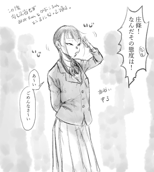中3の頃の葵
態度がすこぶる不真面目だったので教員の目につきやすかった 