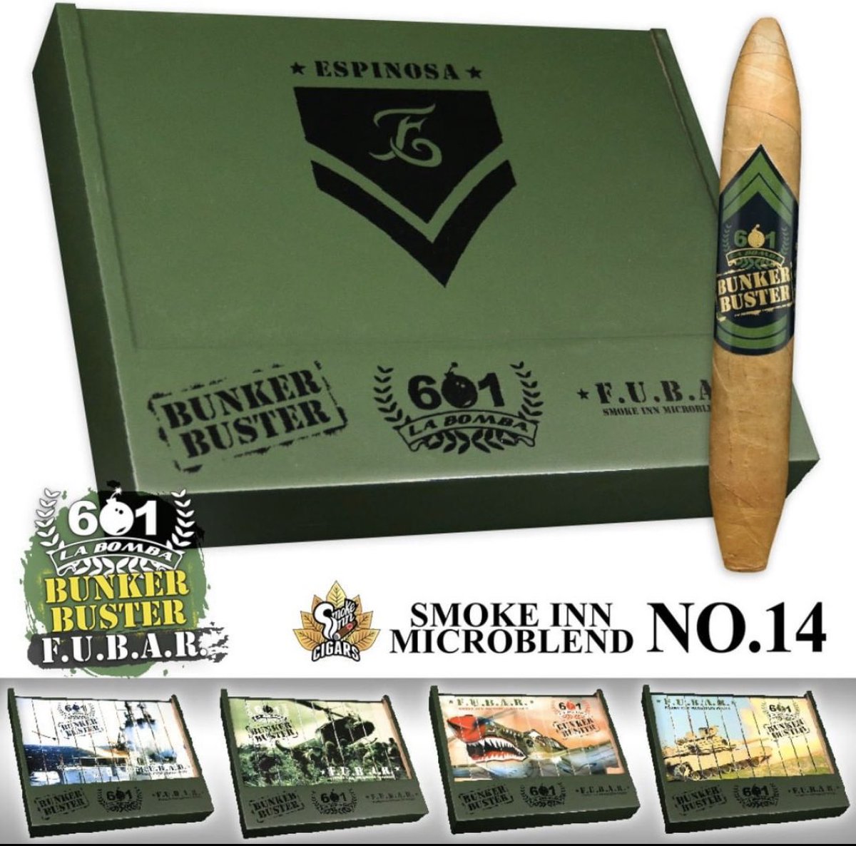 601 Bunker Buster F.U.B.A.R by #espinosacigars Bands and single pack cigar boxes done by CBM #601bunkerbusterfubar #espinosaeveryday #cigarlounge #cigaraficionado #cigarsociety #cigarsnob #cigarsmoker #cigarsinternational #cigarsandwhiskey #cigarsocialclub #cigarsmoker