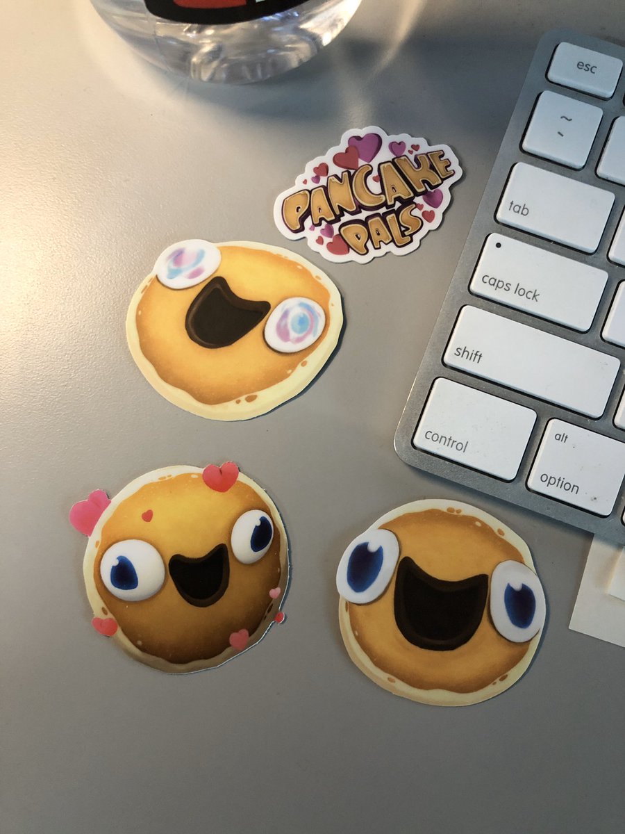 Some new pals at my desk this morning. They seem nice. #magicleap #magicleapstudios #pancakepals #gamedev