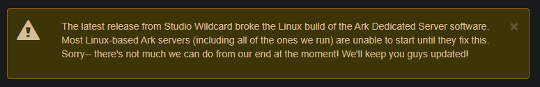 WeezyGamingRL's tweet photo. @survivetheark , Seems my private server is down. I can't seem to find any posts on this. Is there an ETA for when we could get this up and running? https://t.co/pJQuLxNRqv