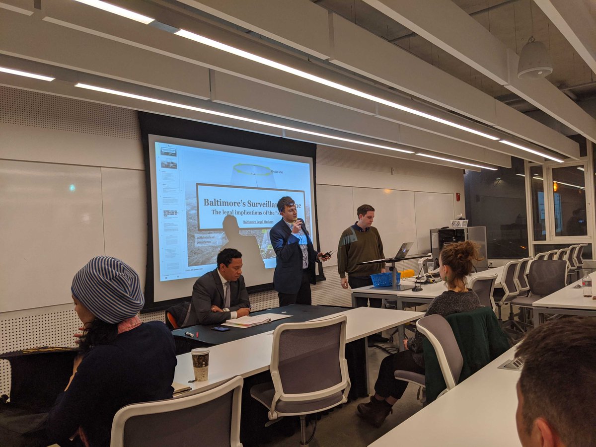 LegalHackBalt's tweet image. Great Baltimore Legal Hackers event last night @ubaltlaw. Great turnout, in person and online. Thanks @notrivia and @ivanjbates for the discussion. Thanks  @ColinStarger and @MatthewLawTech for the help organizing!