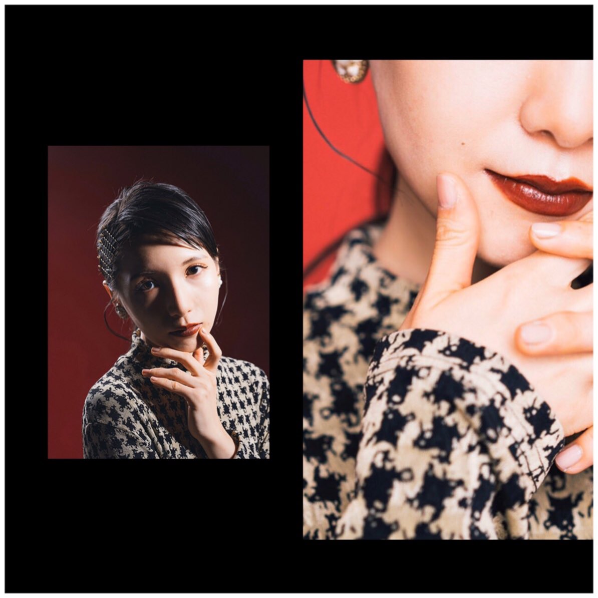 赤×黒×千鳥格子