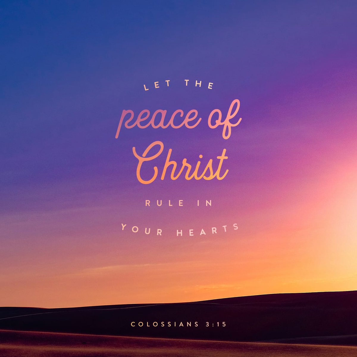 beachlady62's tweet photo. And let the peace that comes from Christ rule in your hearts. For as members of one body …
https://t.co/oEaYoyMLON https://t.co/9unkNvzy5e
