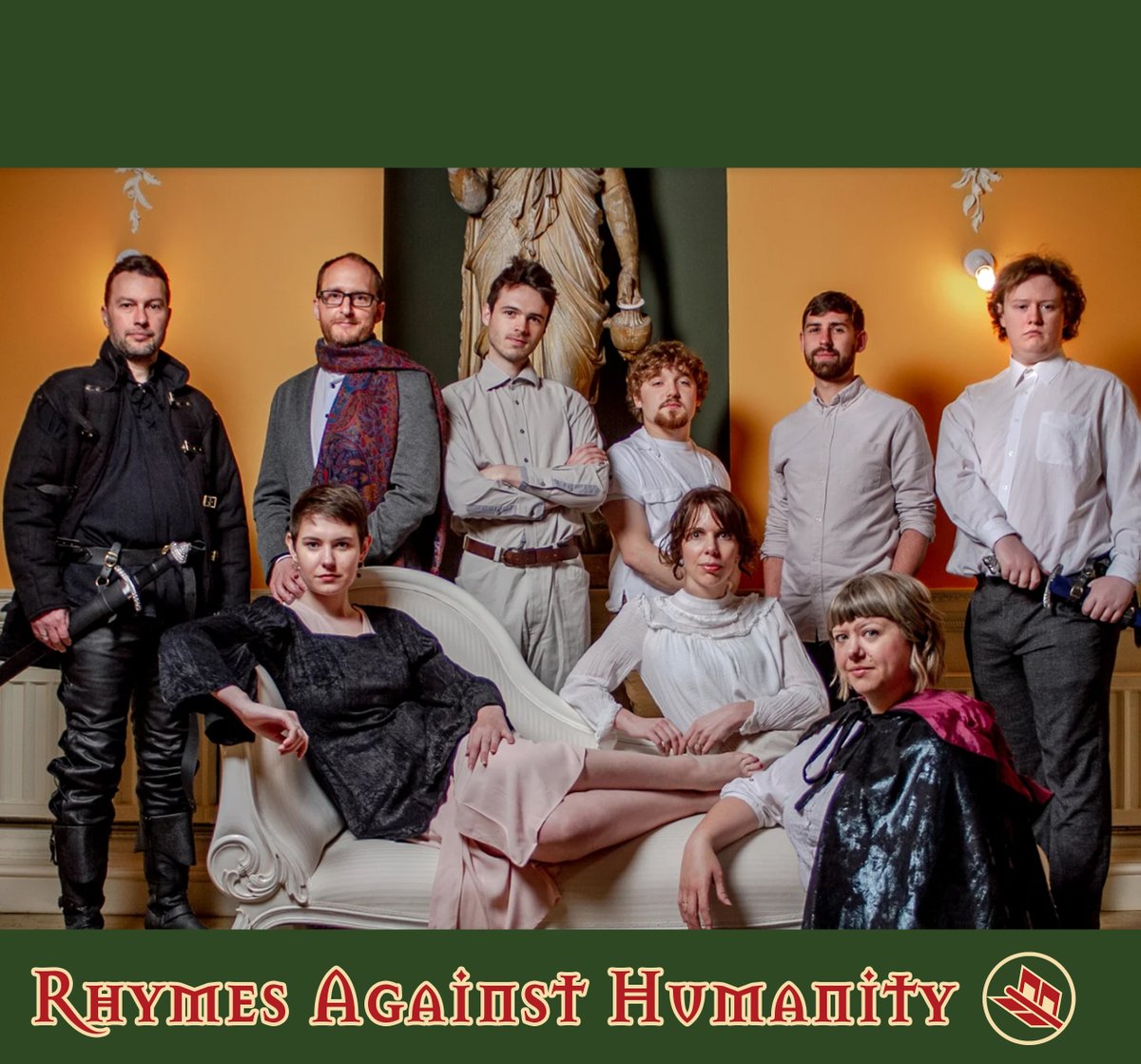 Rhymes Against Humanity give you a full length musical improvised off a title given by the audience. This internationally-travelled team bring infectious energy to each one of their multi-instrumental, hilarious performances.

<a href="/RhymesImprov/">Rhymes Improv | East Midlands</a> #VisitNottingham #Improv