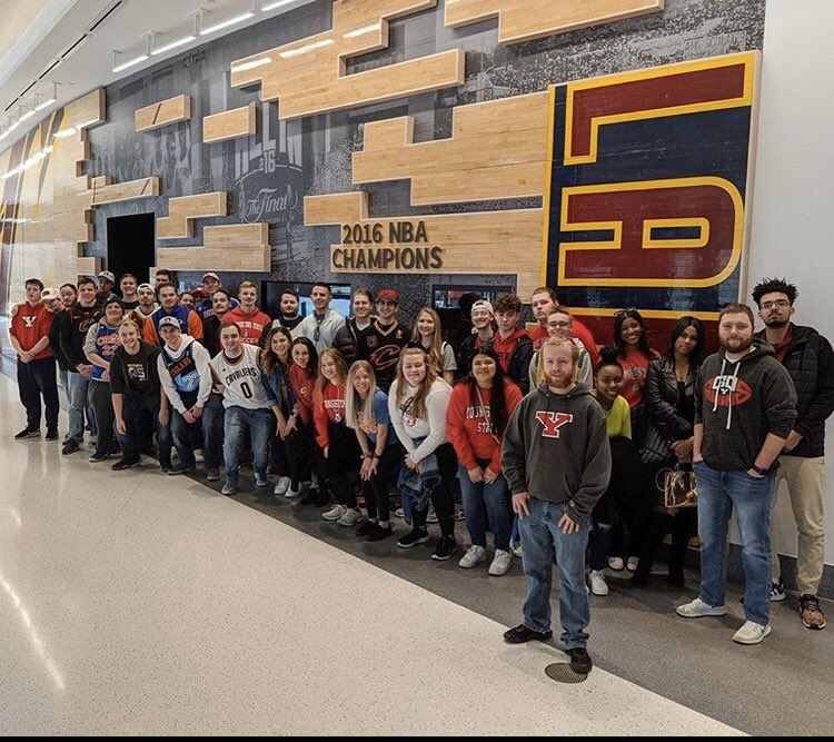 Fantastic opportunity for our students to attend the Cavs Media Day event! Everyone got a tour of the Rocket Mortgage FieldHouse and got to listen to a panel of media professionals who specialize in broadcasting and marketing (as well as tickets to see the Cavs comeback win 👀)