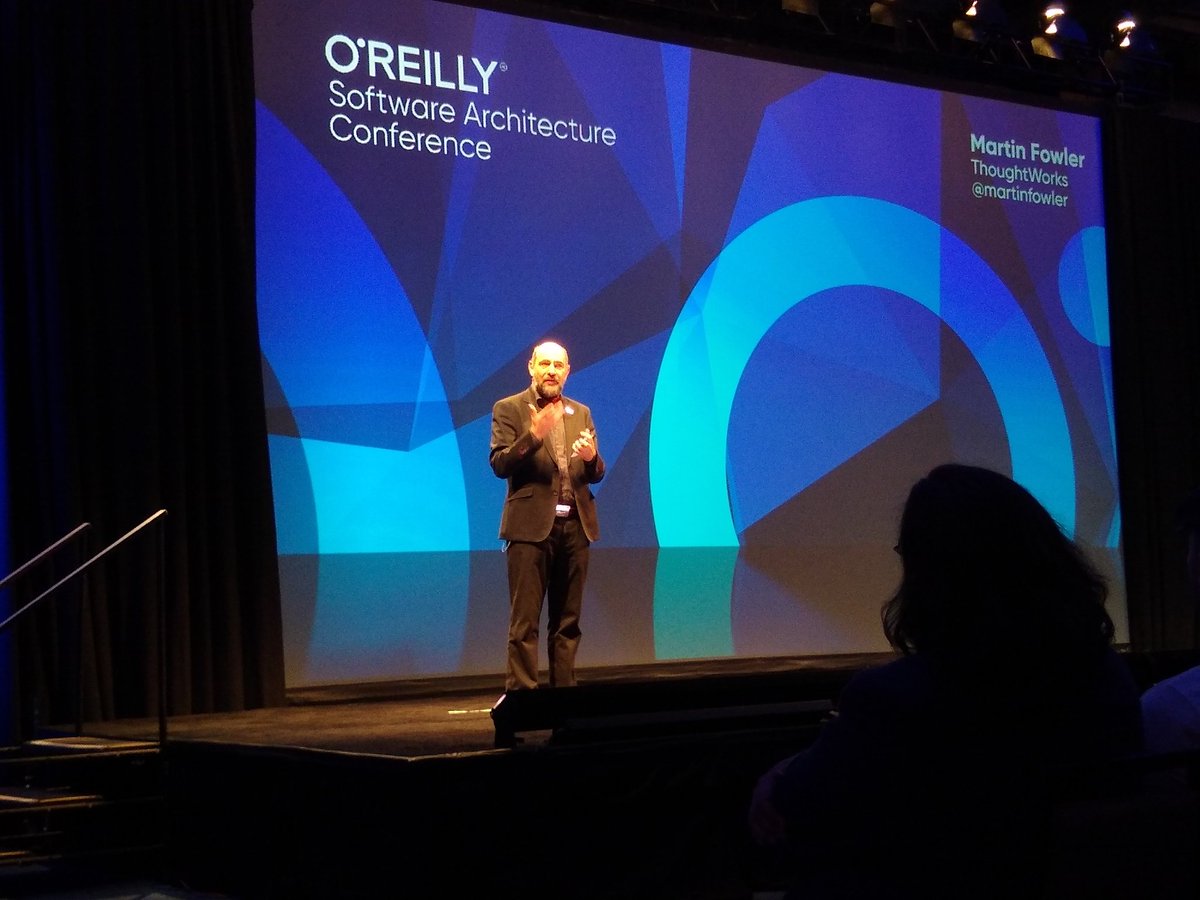 ckunta's tweet photo. So the elephant in the room is . .   the business needs @martinfowler  #OReillySACon https://t.co/MQXV5Ln9un