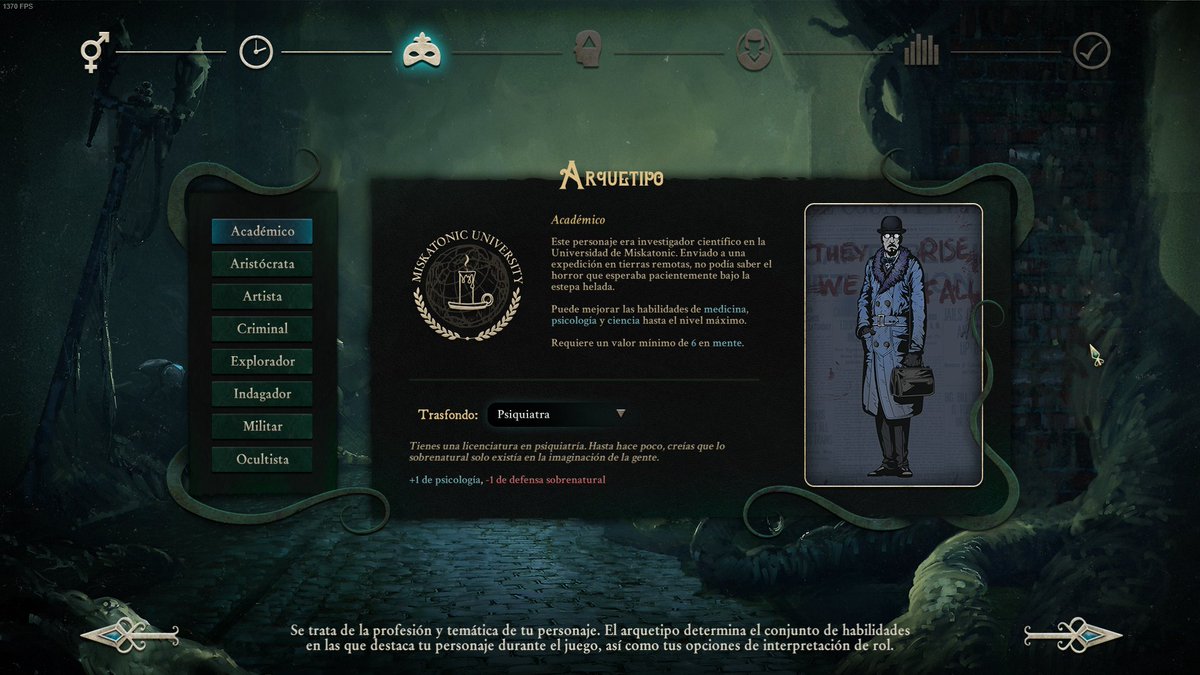 Misithecat666's tweet image. Empezando esta joyita de rol lovecraftiana, la cual llevaba ya un tiempo siguiendo y tiene una pinta brutal. Mucho hype con la historia y un poco de miedo por los bugs que dicen que tiene. #Stygian