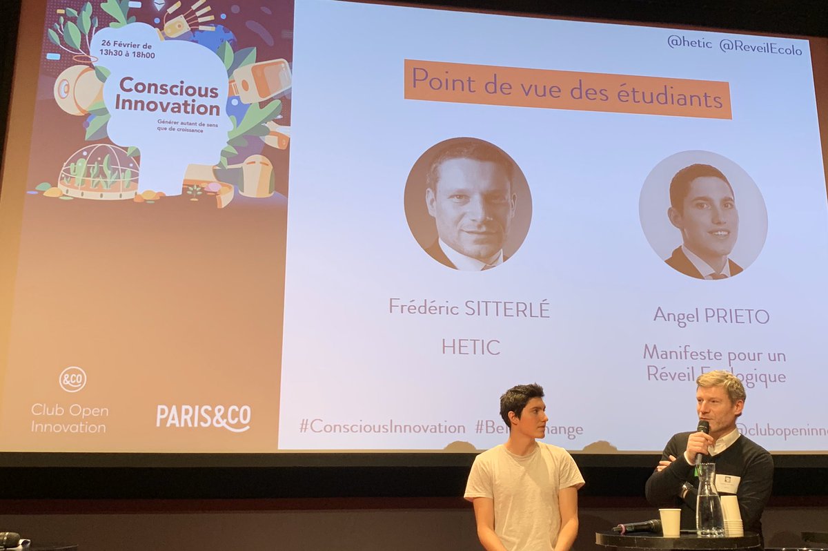 FlashTweet's tweet photo. ✅#Cestparti pour le point de vue des #étudiants sur la #ConsciousInnovation avec @fsitterle @hetic et @angelprietod dont la pétition pour 1 @ReveilEcolo a été signé par plus de 32 000 étudiants !
#Impact #Innovation #TransitionEcologique #BeTheChange #FlashReportage https://t.co/XjYo8HvhcZ
