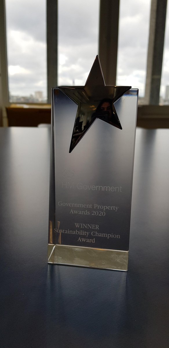 PropertyChiefAM's tweet image. A great result for MoJ Estates at yesterday’s 2020 Government Property Awards. MoJ Sustainability and FM Team’s won the awards for ‘Sustainability Champion” and “Customer Service” Congratulations to both teams for their hard work!  #Sustainability #Facilitiesmanagement #Awards