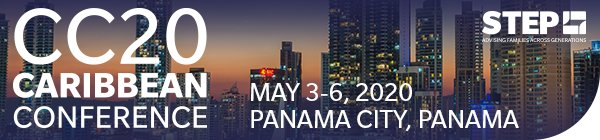 Join us in Panama May 3 - 6 for STEP CC 20 
The future is now
Join us and explore exactly what that means for trust practitioners 
Earlybird ends March 1
bit.ly/35A7ccQ