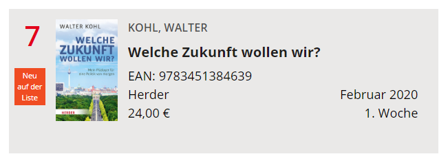 🥳 In der neuen <a href="/buchreport/">buchreport</a> / Spiegel-Bestseller-Liste hat es mein Buch zum Einstieg auf Platz 7 geschafft. Vielen Dank, liebe Leserinnen und Leser! buchreport.de/spiegel-bestse…