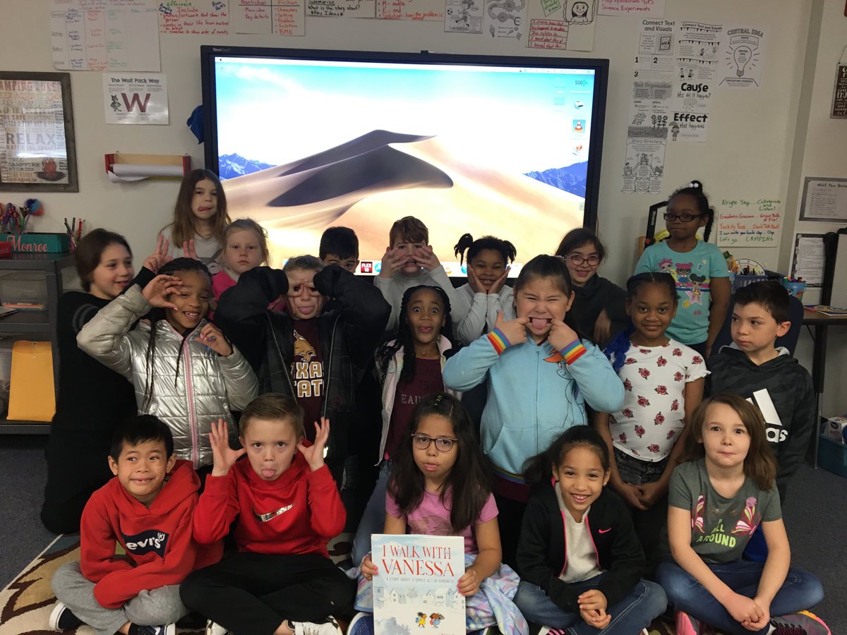 Mrs. Monroe’s class interpreted the book I Walk With Vanessa: A Story About a Simple Act of Kindness. It is a wordless picture book in the Book Fair and we learned so much as we put our own words with the story. #mymisdreads #mybookfair #prideinside1920