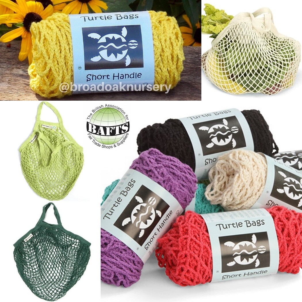 Our fair trade #turtlebags #stringbags are available in 10 fab colours!
Incredibly strong and stretchy and can hold over 20kg in weight.

Organic Cotton #EcoFriendly #FairTrade Practical

broadoaknursery.co.uk/Organic-Cotton…

#ecofriendly #zerowaste #meshbags #carrierbags #fairtradefortnight