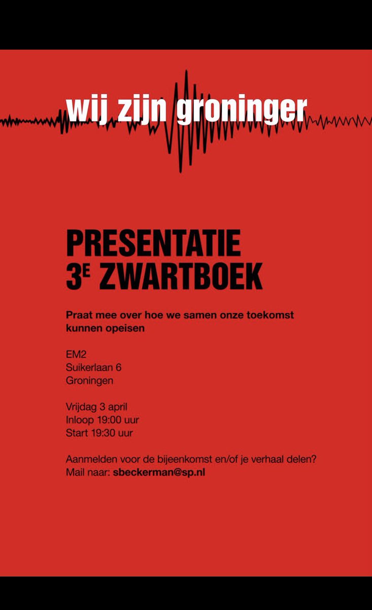 Steundhani's tweet photo. #zwartboek #groningen #aardbeving #steundhani #samensterk #teamgas #wijzijngroninger @SandraBeckerman https://t.co/KobPgwGtNH