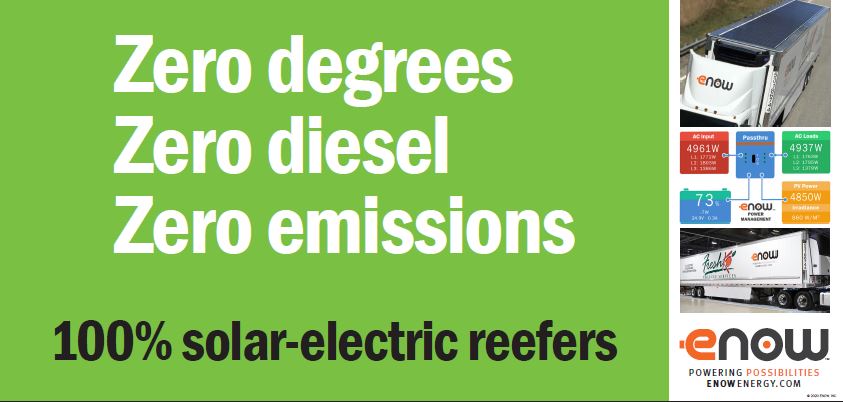 Very cool! At the WORK TRUCK SHOW, North America's largest work truck event, eNow will showcase its brand new solar-electric refrigeration demo trailer. Booth #3375, March 4-6 in Indianapolis. bit.ly/2SZlZtK